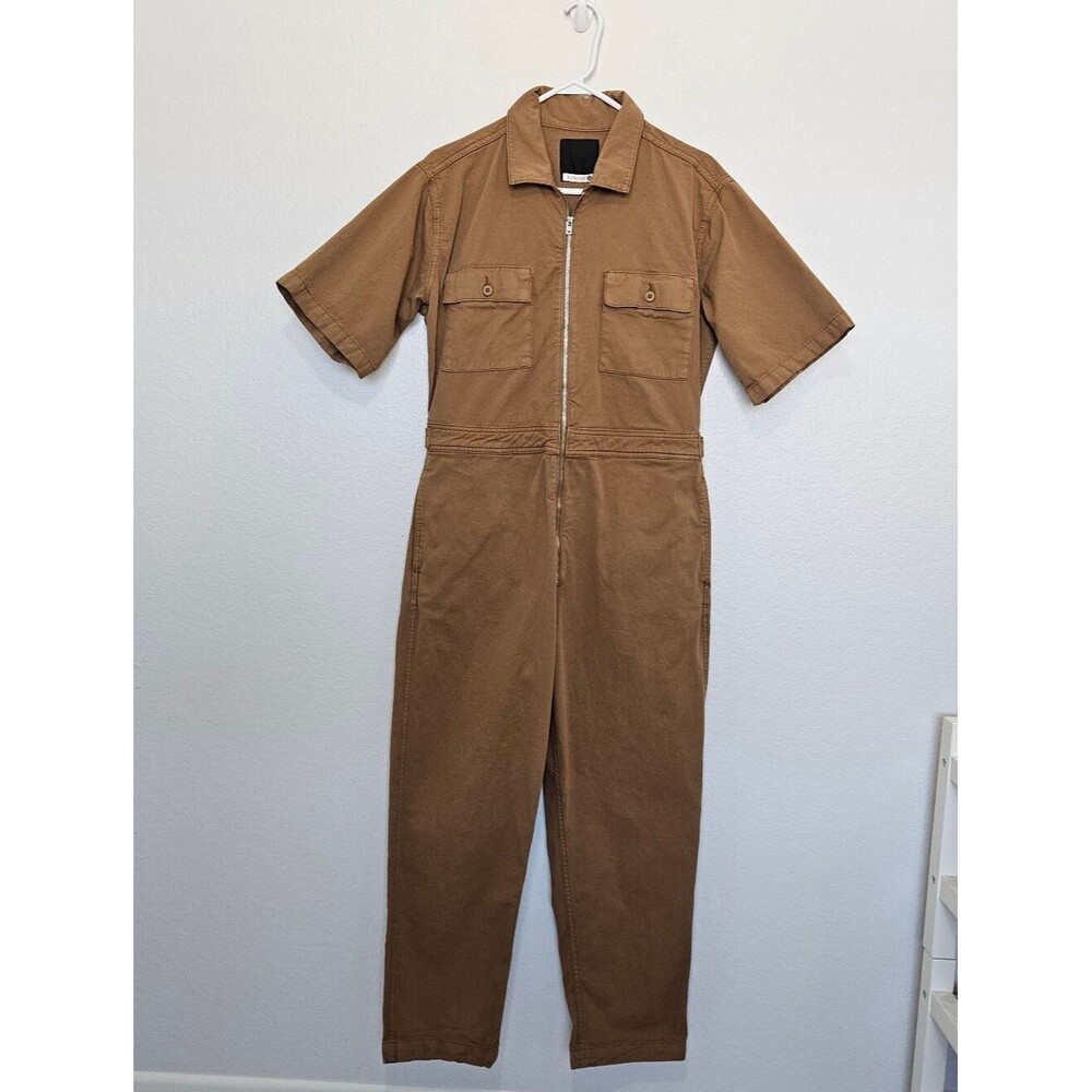 DSTLD Sundry Anthropologie Cotton Pima Utility Canvas Jumpsuit Women Medium
